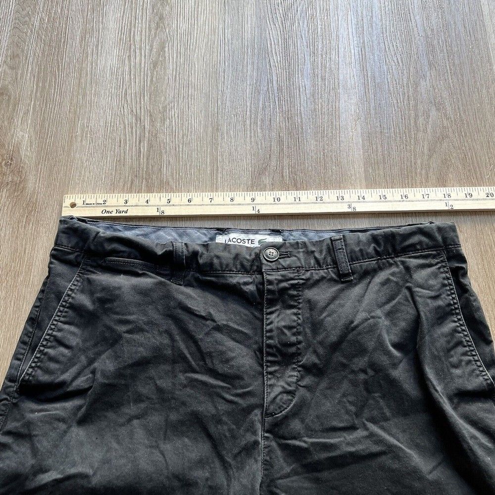 Lacoste Men's Black Cotton Chino Shorts - Picture 3 of 9